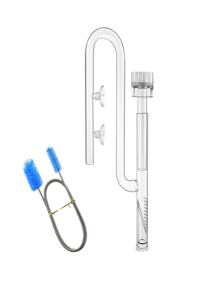 IAFVKAI 17mm Glass Aquatic Skimmer Inflow Lily Pipe for Aquarium Filter 5/8" i.d. (16/22mm) Tubing and Stainless Steel 90cm Flexible Cleaning Brush for Aquarium Planted Tank - Image 1